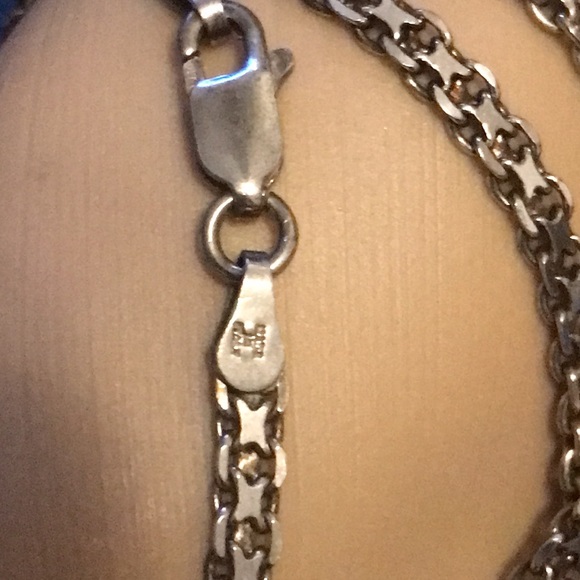 Beautiful red coral and Sterling on lovely Sterling chain. - Picture 3 of 7